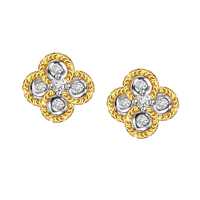 Easy Elegance - Real Diamond Flower Shape Earrings (ER97)