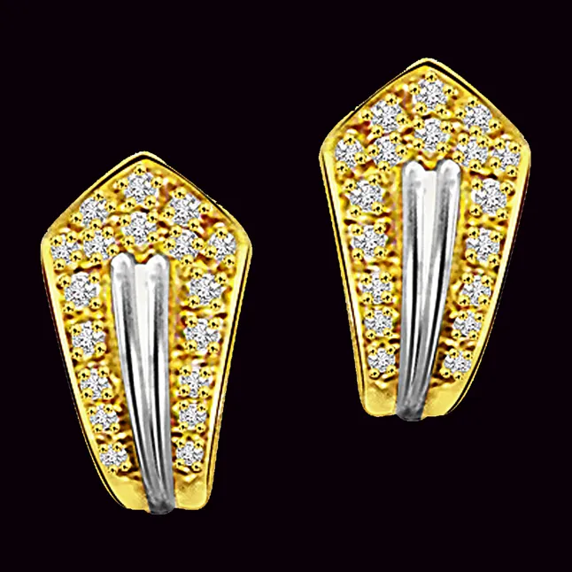 Vertical Desire Elegant Real Diamond Earrings (ER100)