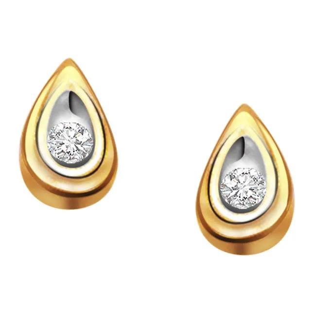 Drop of Love Real Diamond Earrings -Solitaire Earrings