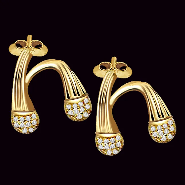 Twirl n Swirl Diamond Earrings (ER102)