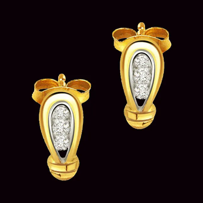 Glamour and grace - Real Diamond Earrings (ER105)