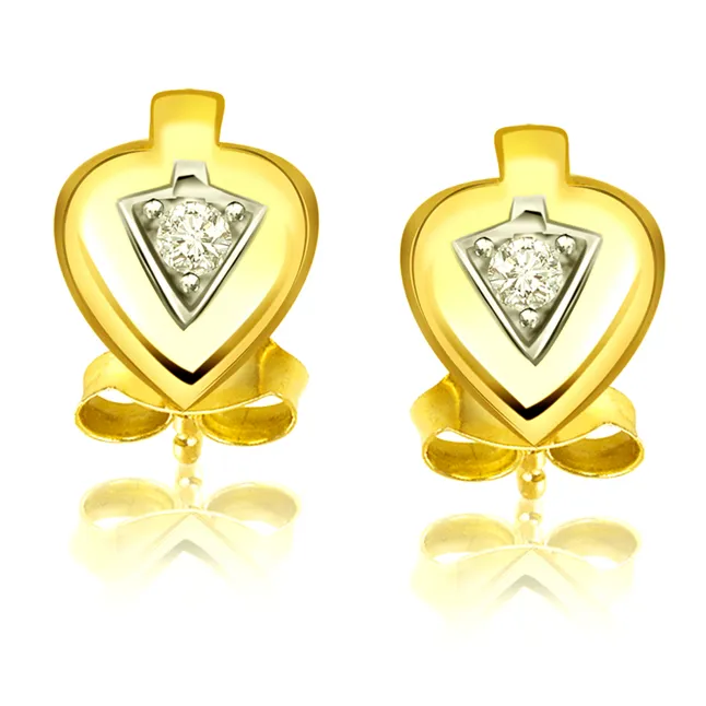 Heart to Heart -Solitaire Earrings