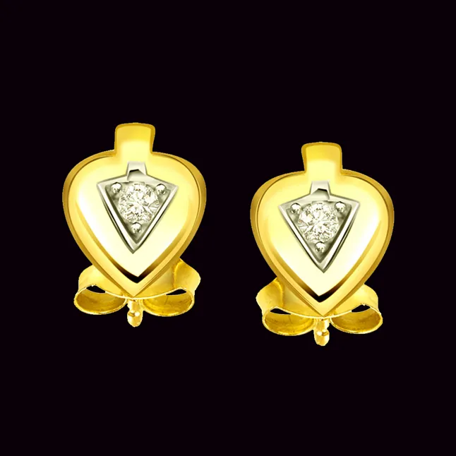 Heart to Heart - Real Solitaire Earrings (ER109)