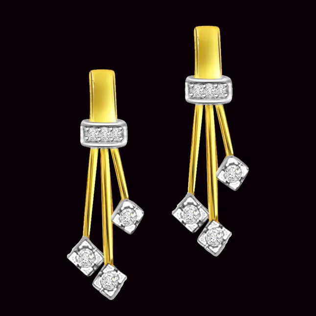 Triple Planted Studs Diamond Earrings (ER113)