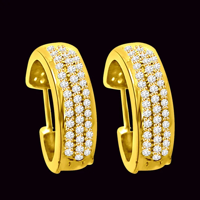 Bling Balis - Real Diamond & 18K Gold Hoop Earrings (ER12)