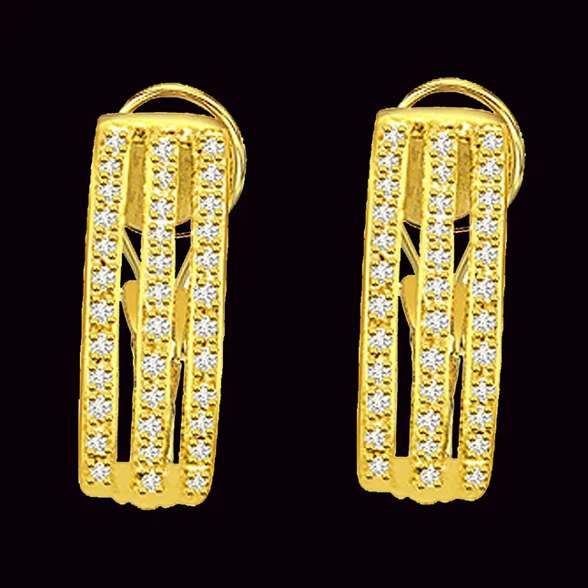 Regaling Rectangles - Real Diamond Balis & Hoops (ER134)