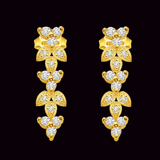 Fairy Style 0.75 ct Classic Diamond Earrings