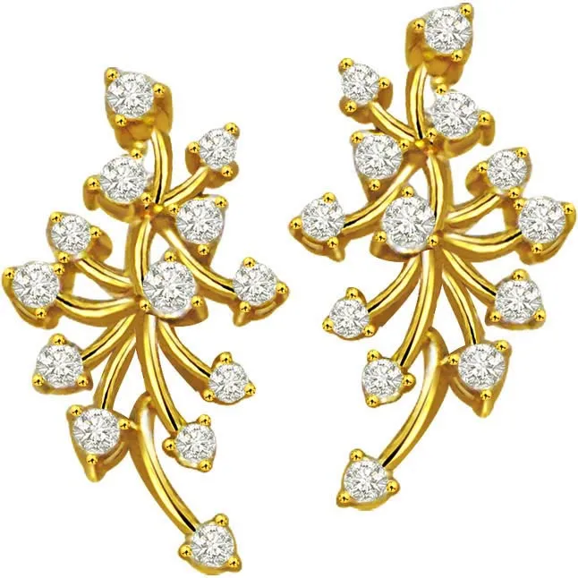 Sparkling Fairy W 1.04 ct Diamond Classic Earrings -Designer Earrings