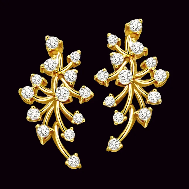 Sparkling Fairy Wand 1.04 cts Diamond Classic Earring (ER148)