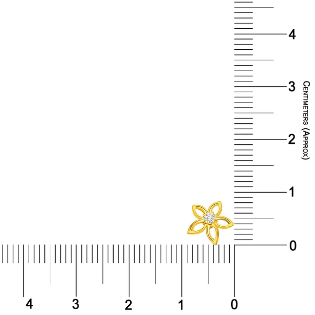 Golden Star 0.08 cts Solitaire Diamond Earring (ER163)