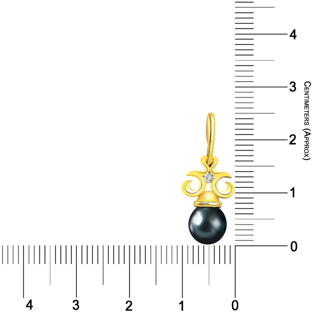 Added Bonus Pearl Real Diamond & Tahitian Pearl Earring (ER169)