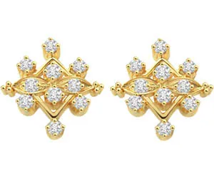 Sparkling Diamond Designer Earrings ER -16 -Geometrical