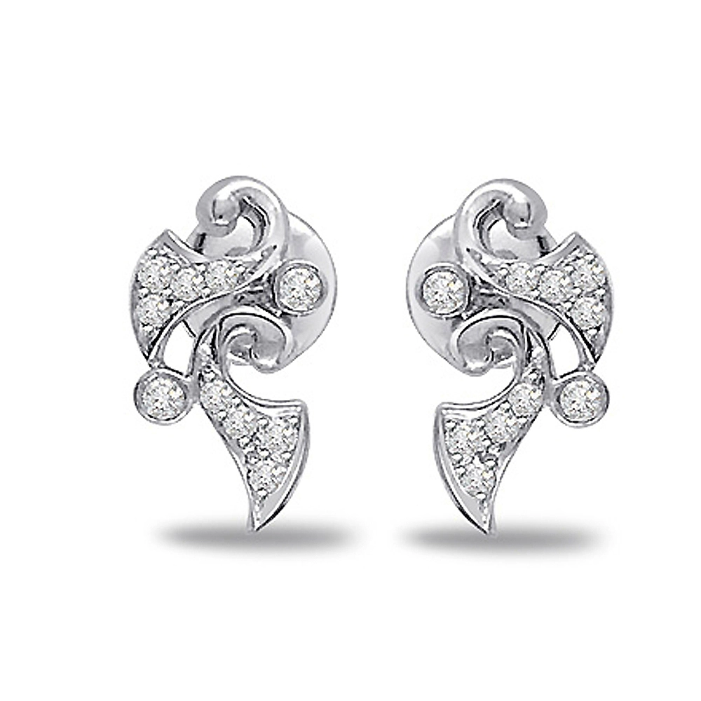 Flower Fascination Diamond Earrings -Designer Earrings