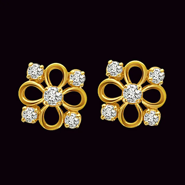 Flowery Fun Diamond Earrings (ER17)