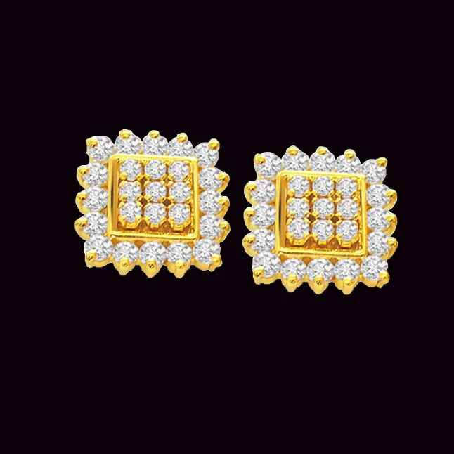 Customary n Conventional - Real Diamond Earrings (ER18)