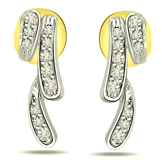 Decorous Real Diamond Earrings for Her -Designer Earrings