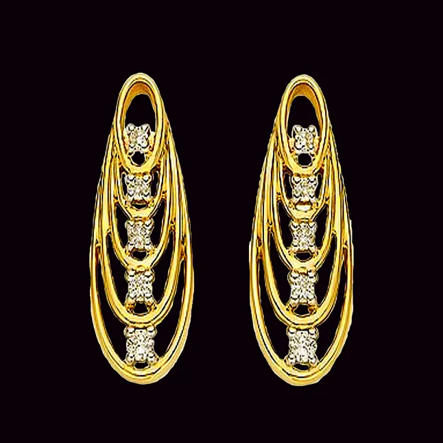 Rising Star 0.20cts Diamond Earrings -Designer Earrings