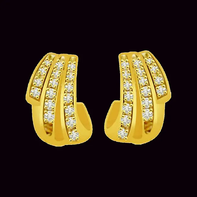 Triplet Delight 0.34cts Diamond Earrings (ER223)