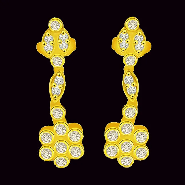 Diamond Forever 0.56cts Real Diamond Hanging Earrings (ER225)