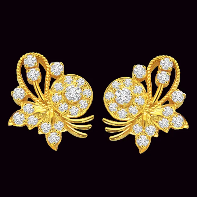 Butterfly Bud Diamond Earrings (ER23)