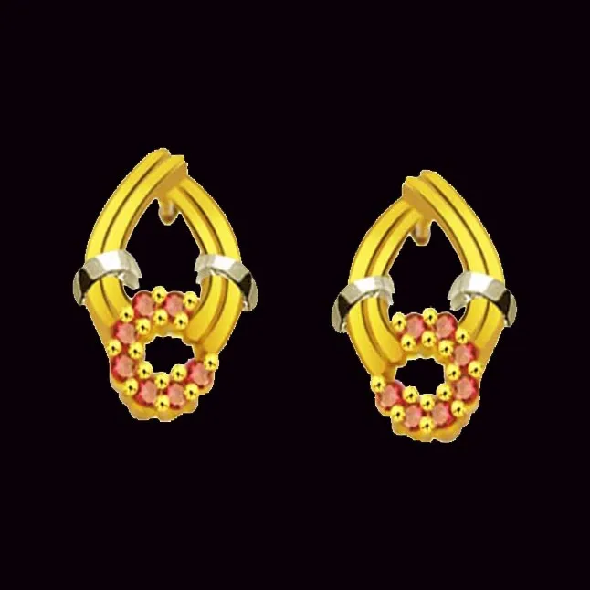Twinkle Gold 0.42cts Ruby Gold Earring (ER240)