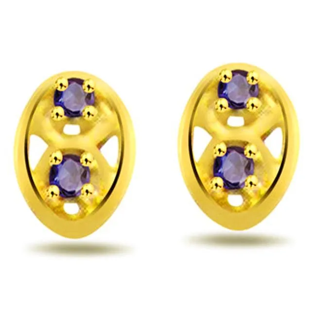 Star Pinwheel 0.60 ct Round Sapphire Earrings -Dia & Gemstone