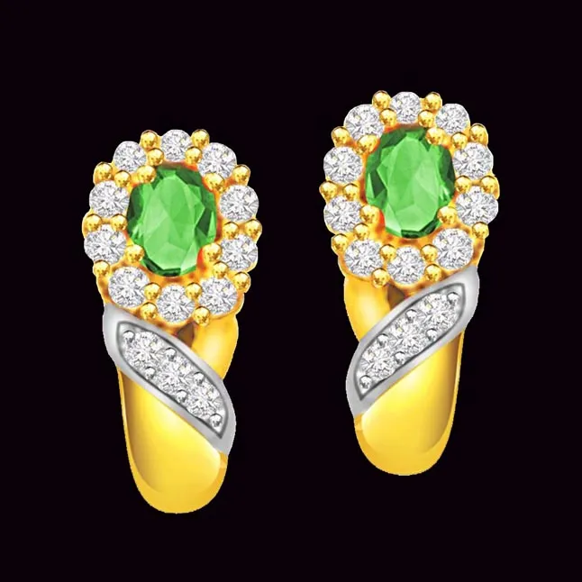 Emerald Elegance Diamond & Emerald Earring (ER261)