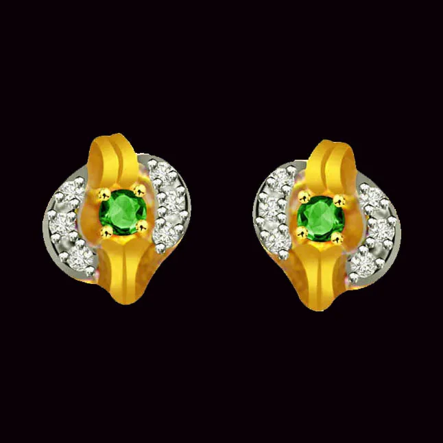 Fantastic Female Diamond & Emerald Earrings (ER263)