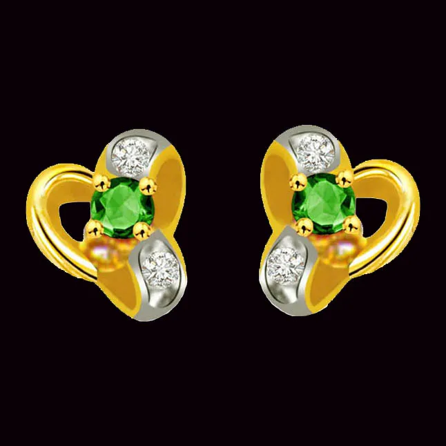 Venus Beauty Diamond & Emerald Classic Earrings (ER269)