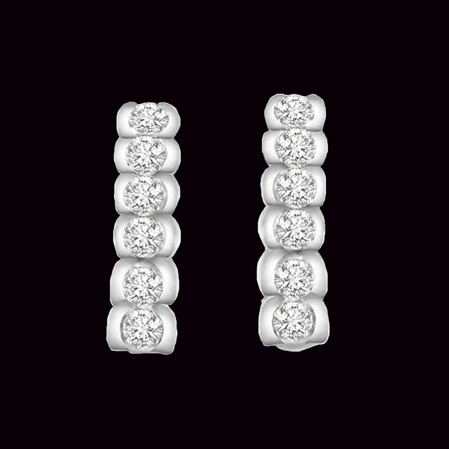 Night Beauty 0.30 cts Diamond White Gold Earrings (ER275)