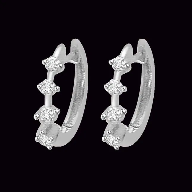 Natural Promise 0.24 cts Diamond White Gold Earrings (ER276)