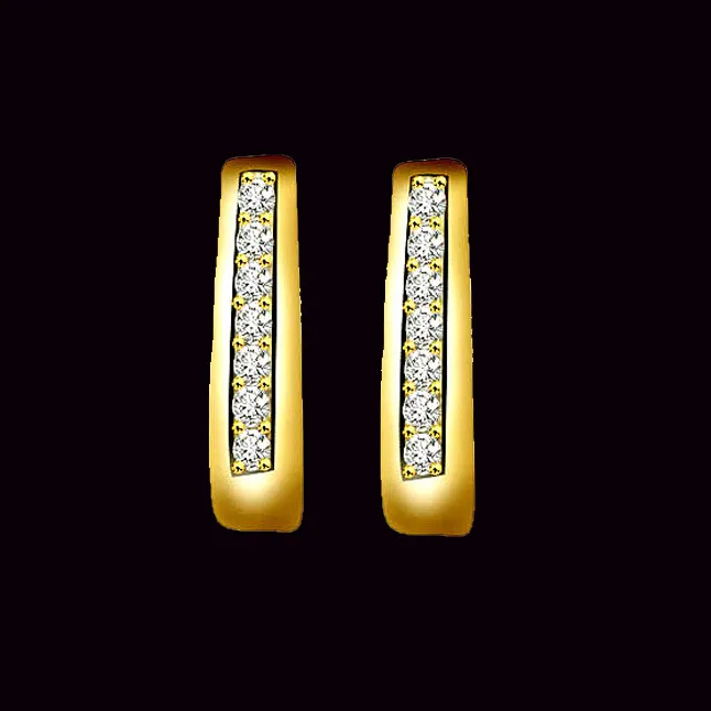 Glowing Sun 028 cts Diamond Gold Earrings (ER279)