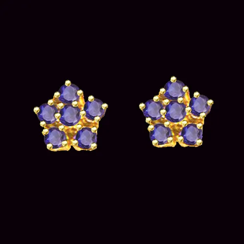 Flower of Sapphire 0.36cts Sapphire Kudajodi Earrings (ER290)