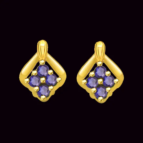 Fab Flora Magic 0.24ct Sapphire Earrings -Dia & Gemstone