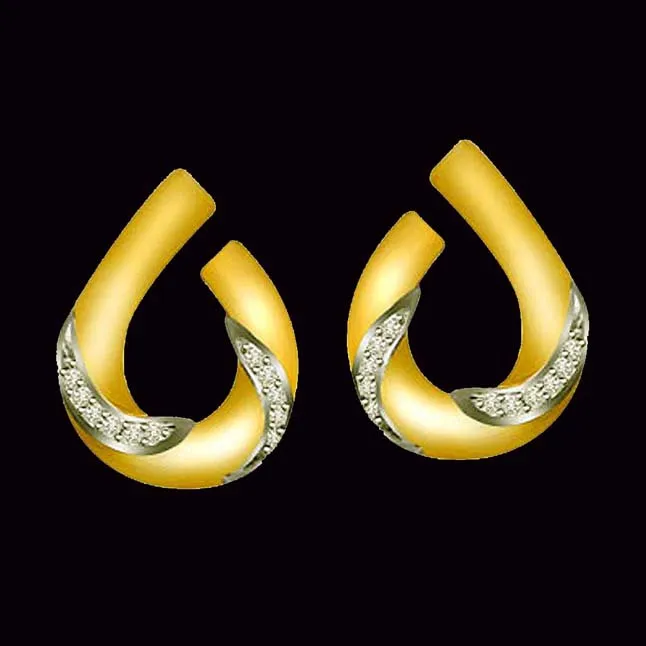 Floating Lights 0.22ct Diamond Gold Earrings ER292 -Designer Earrings