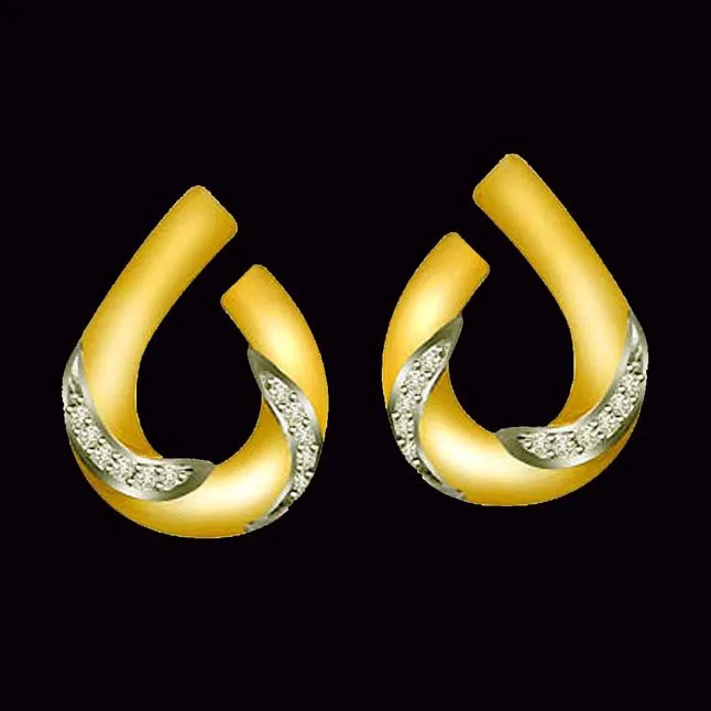 Floating Lights 0.22cts Diamond Gold Earring (ER292)