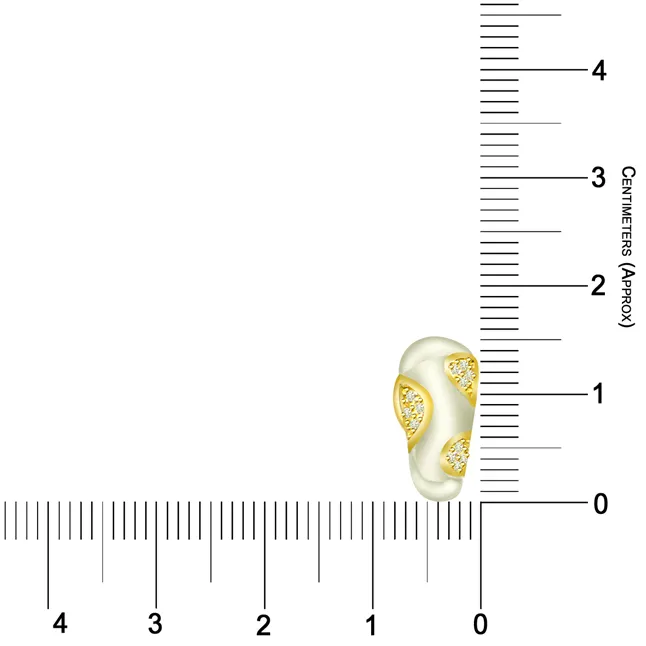 Sunny Side Up 0.24cts Two Tone Diamond 18kt Gold Earrings (ER294)