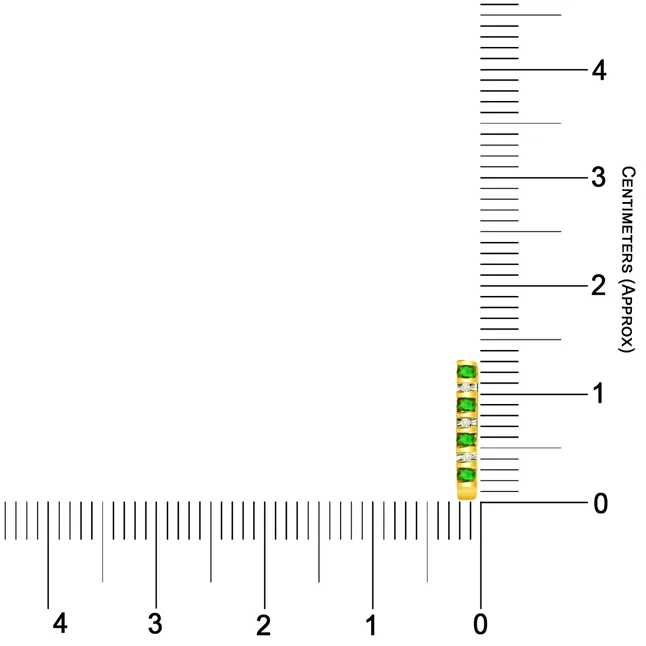 Green Steps 0.18cts Diamond &  Emerald 18kt Gold Earrings (ER298)