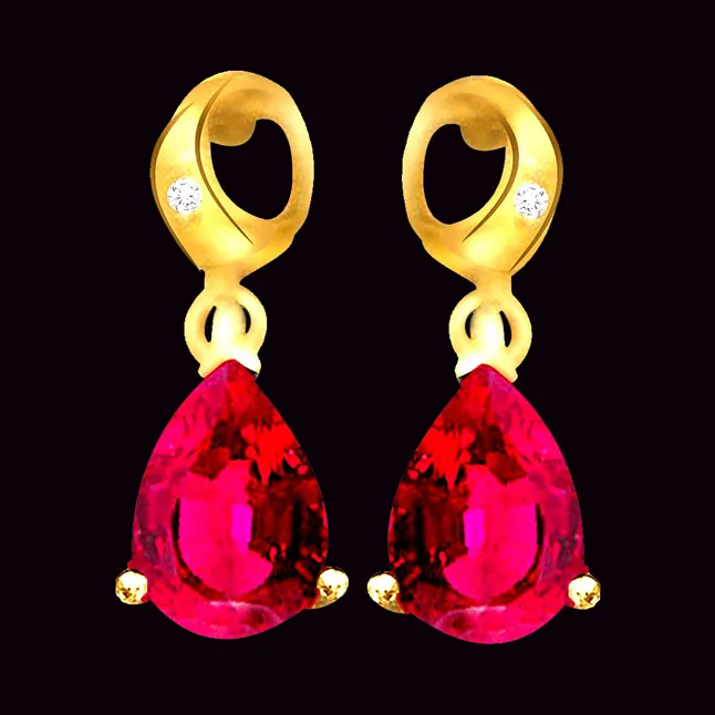 Fine Diamond & Ruby Earring (ER307)