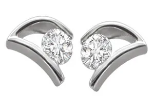 Perfect Proposal Diamond Earrings -White Rhodium