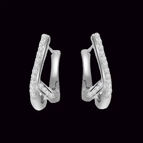 0.32cts Diamond White Gold Earring (ER313)