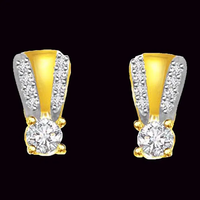 0.65ct Fine Diamond Earrings -Designer Earrings