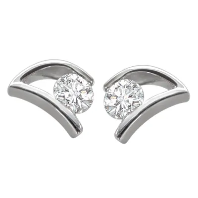 Perfect Proposal Diamond Earrings -White Rhodium