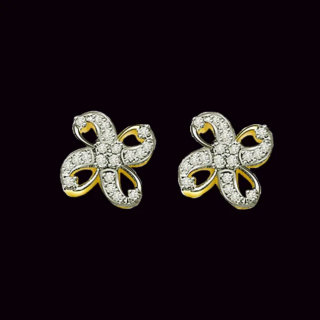 0.25cts Diamond Flower Shape Earring (ER325)