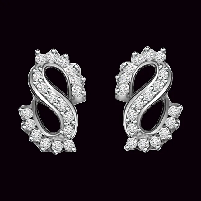 0.75cts Trendy Diamond White Gold Earring (ER329)