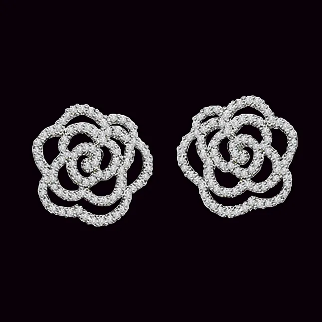 1.00cts White Gold Diamond Earrings (ER337)