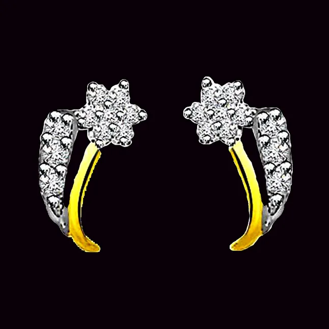 0.20 cts Real Diamond Flower Shape Earrings (ER339)