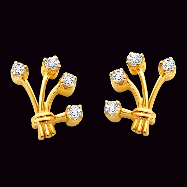 For My Love Real Diamond Earrings -Designer Earrings