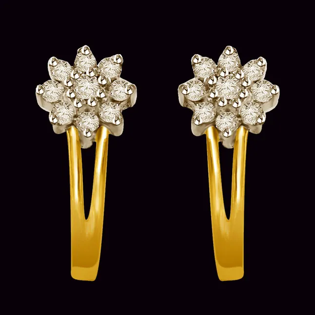 0.50 cts Diamond Flower Earrings (ER340)