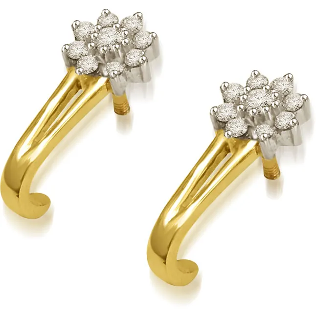 0.50 cts Diamond Flower Earrings (ER340)